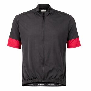 Bellwether Cycling Jersey Men Medium Black Full Zip Bike Shirt Pockets